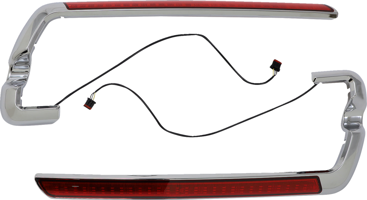 Marker Light - Saddlebag - Red - Chrome 2014 - 2024