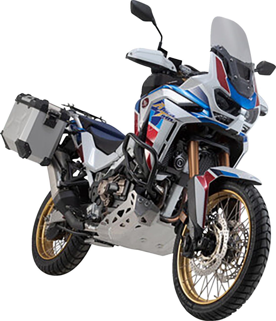 TRAX ADV Aluminum Case System - Silver - Honda Africa Twin \'19-\'24 2019 - 2024