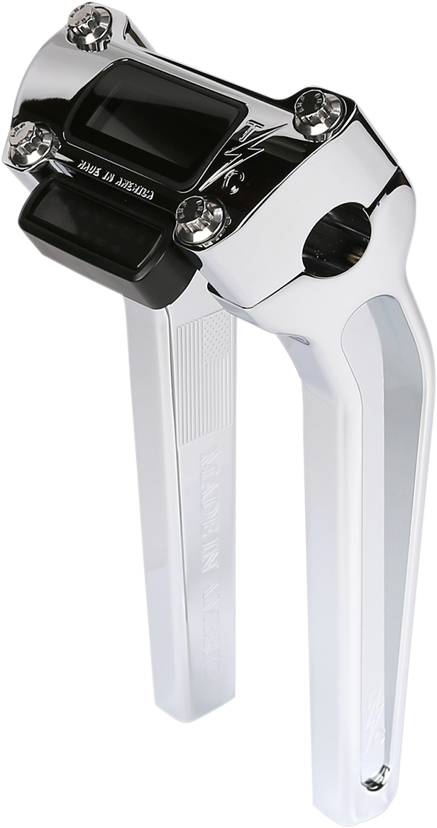 Risers - Pull Back - 9-1/2\" - Gauge Cutout - Chrome 2018 - 2021