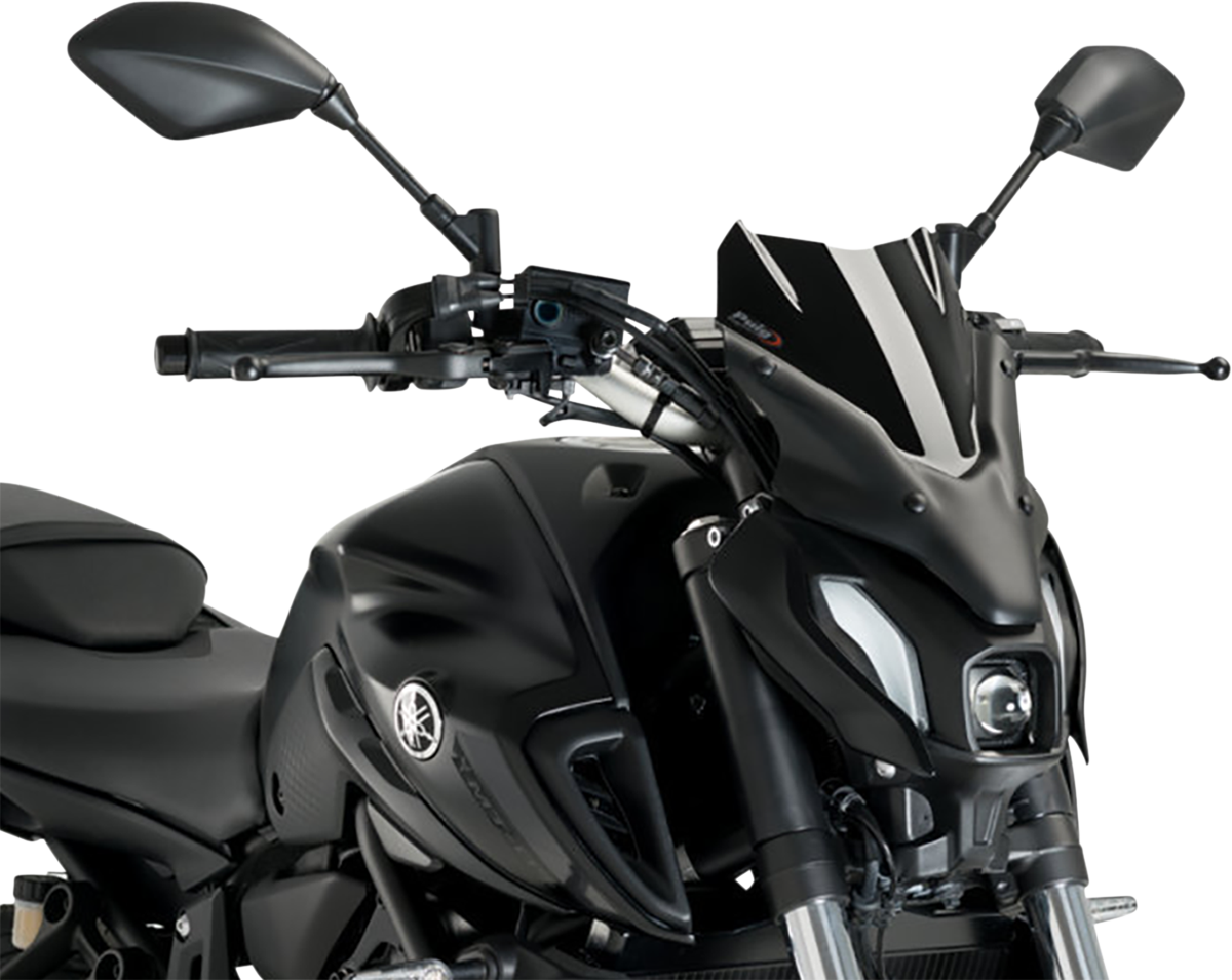 New Generation Windscreen - 12-1/2\" - Black - MT-07 2021 - 2024