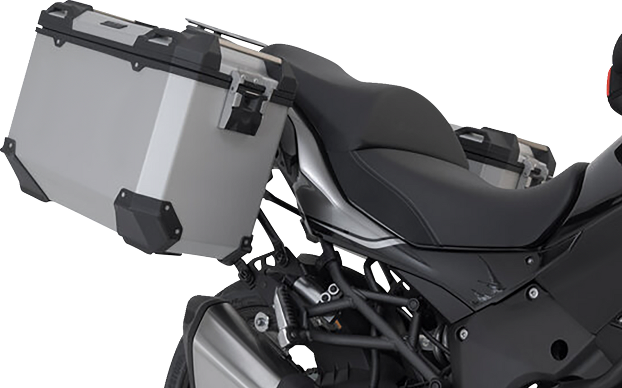TRAX ADV Aluminum Case System - Silver - Kawasaki Versys 1000 \'18-\'23 2018 - 2023