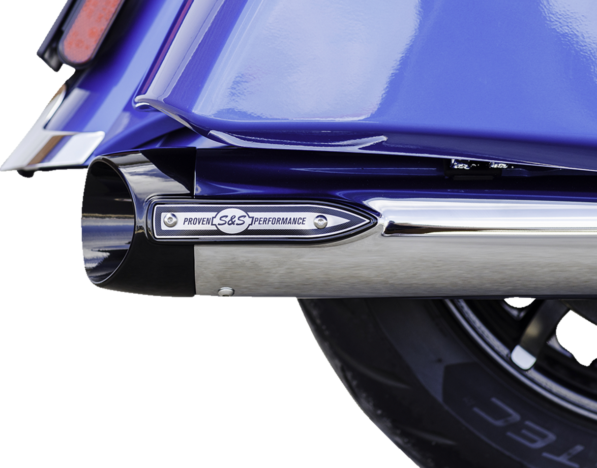 4\" Broadhead Slip-On Mufflers - Slash Cut - Chrome 2014 - 2022