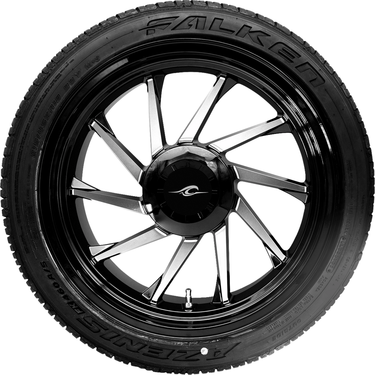 Hurricane 3D Rear Left Wheel - Black Cut (18\") | Falken Tire (215/45ZR18) 2009 - 2024