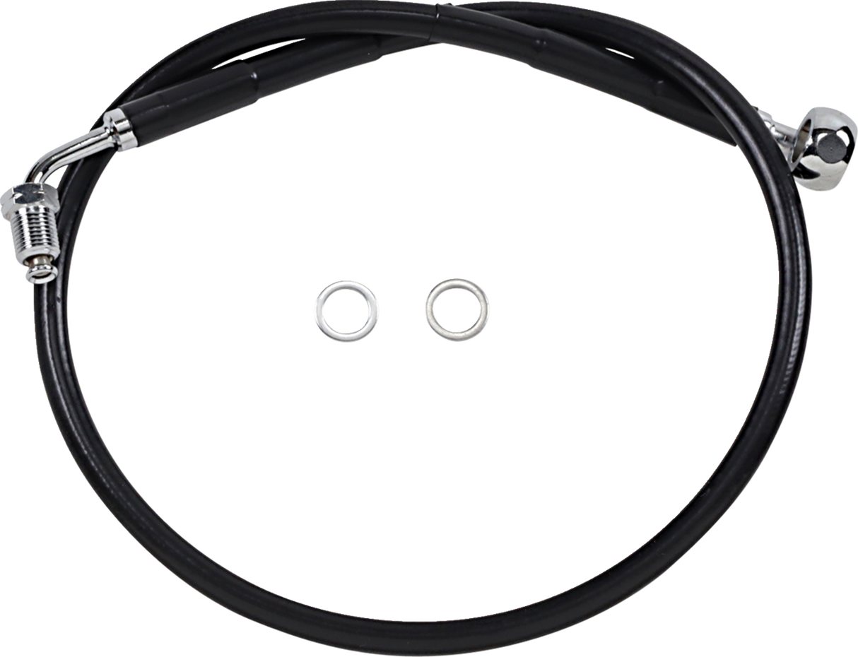 Brake Line - +4\" - Black - \'18-\'21 Softail 2018 - 2020