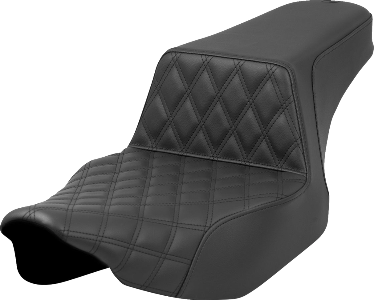 Step-Up Seat - Front Lattice Stitch - Black - Road Glide/Street Glide 2023 - 2024