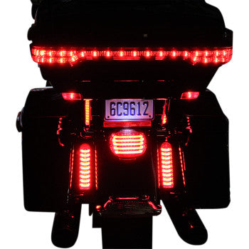 CUSTOM DYNAMICS  2040-2157 ProBEAM® Fillerz® Saddlebag LED Lights ProBEAM® Fillerz® Lights - Red - Chrome