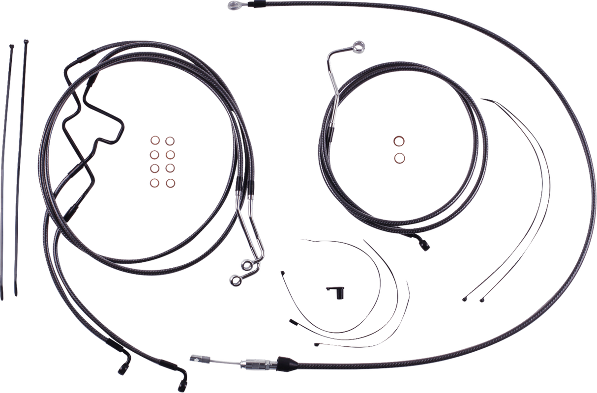 KARBONFIBR Designer Handlebar Installation Kit - 6\" - \'21-\'22 FLHR 2021 - 2023