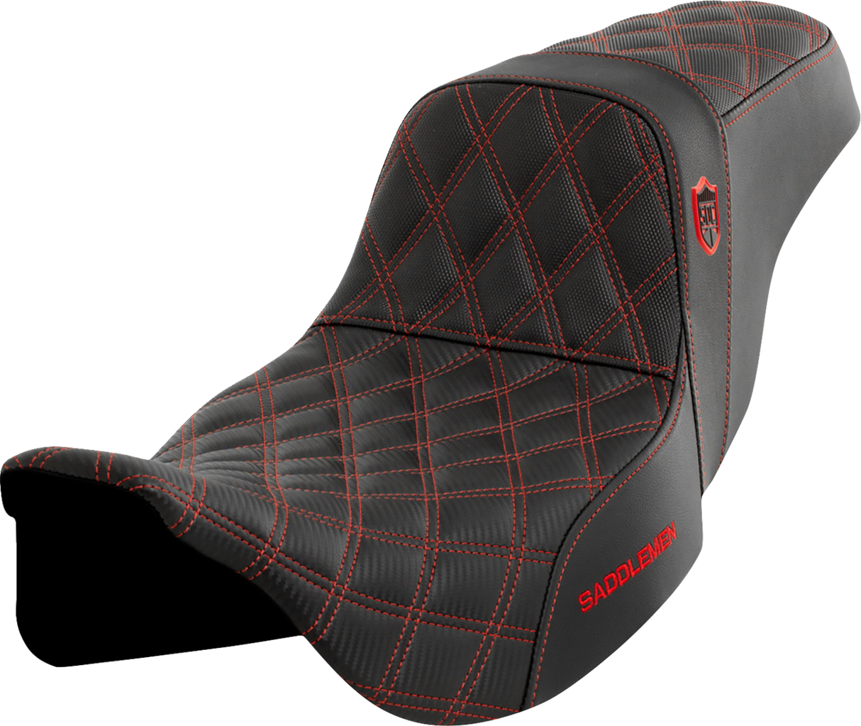 Pro Series SDC Performance Seat - without Backrest - Red Stitch - FLH/FLT \'08-\'23 2008 - 2023