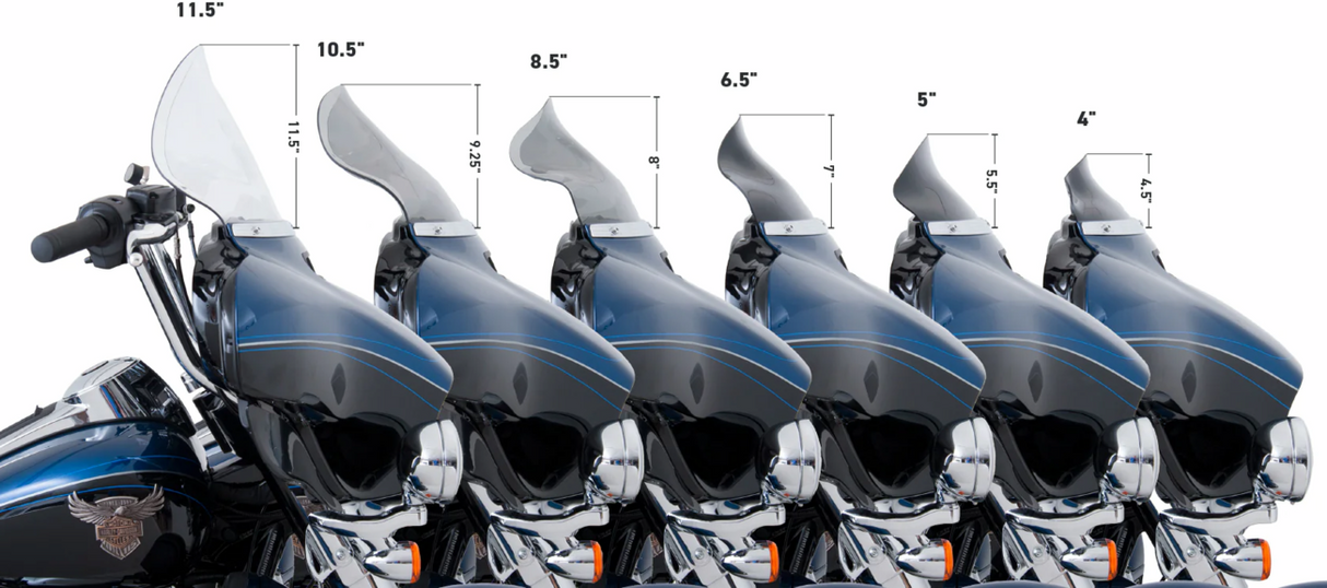 Flare™ Windshield - 5\" - Black - \'14-\'23 FLH 2014 - 2023