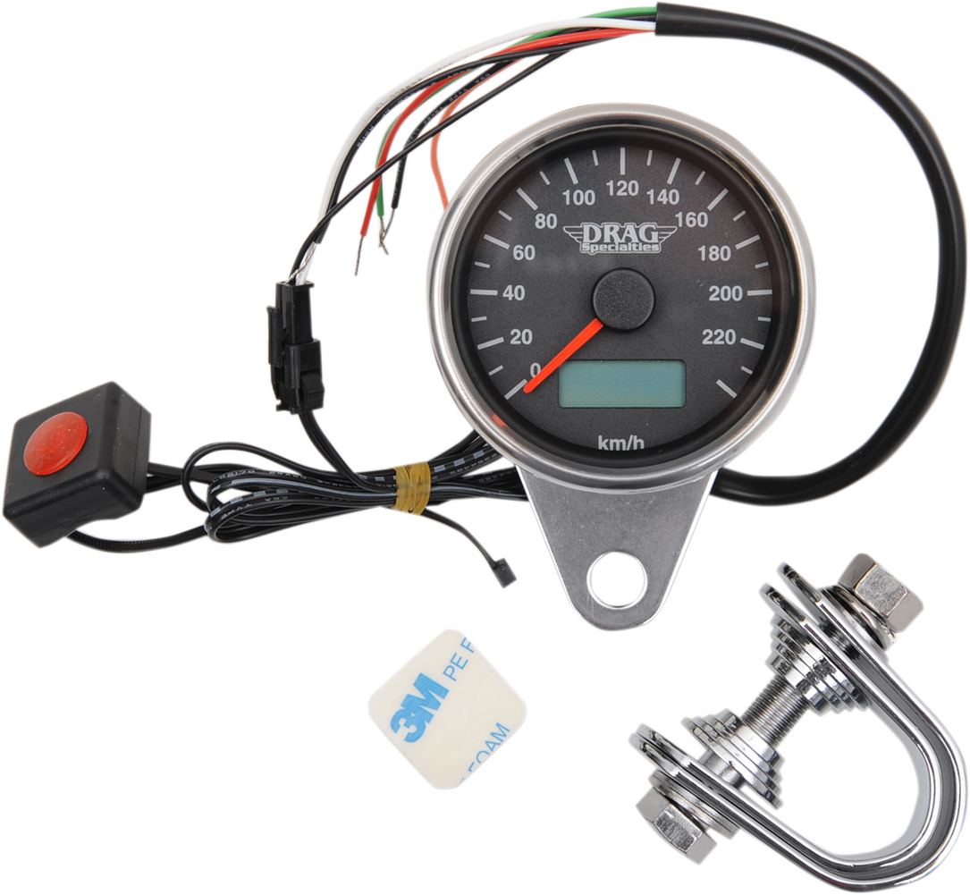Programmable Mini Electronic Speedometer with Odometer/Tripmeter - 2.4\" - Black 1986 - 2003
