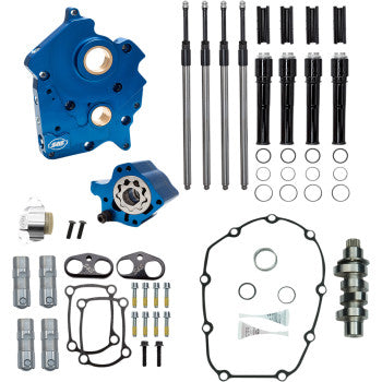 S&S CYCLE 0925-1358 Cam Chest Kit for M8 Cam Chest Kit with Plate - Chain Drive - Water Cooled - 475 Cam - Black Pushrods - M8