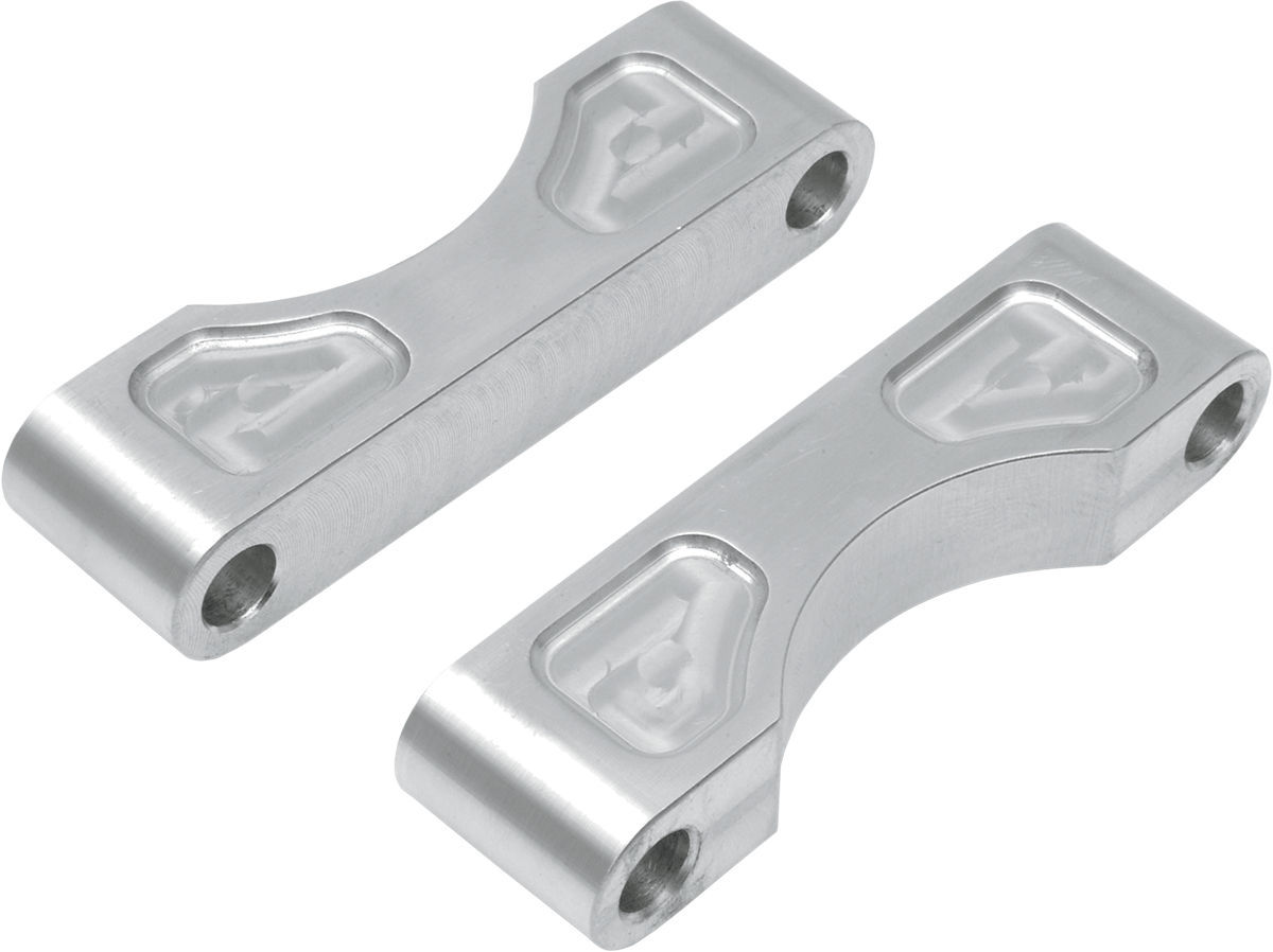 Hugger Front Fender Mounting Blocks - For 21\" Wheels - Satin 1984 - 2013