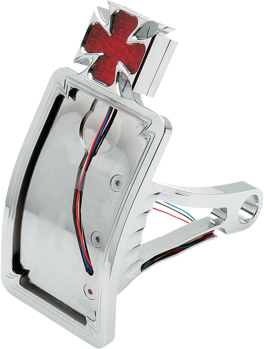 Taillight/License Plate - Side Mount - Curved Vertical - Maltese Cross 2000 - 2007