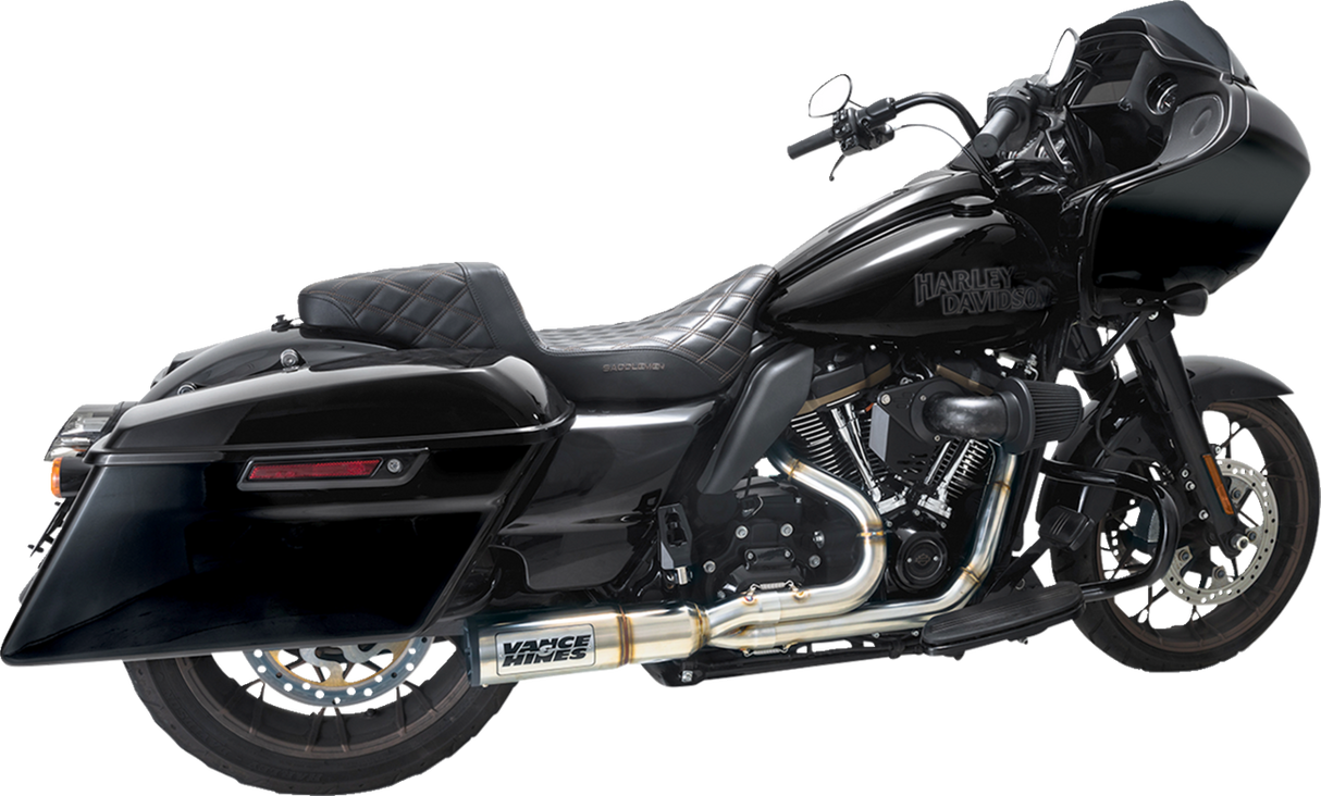 2-into-1 High Output PCX™ Exhaust System - Brushed - Touring 2017 - 2022