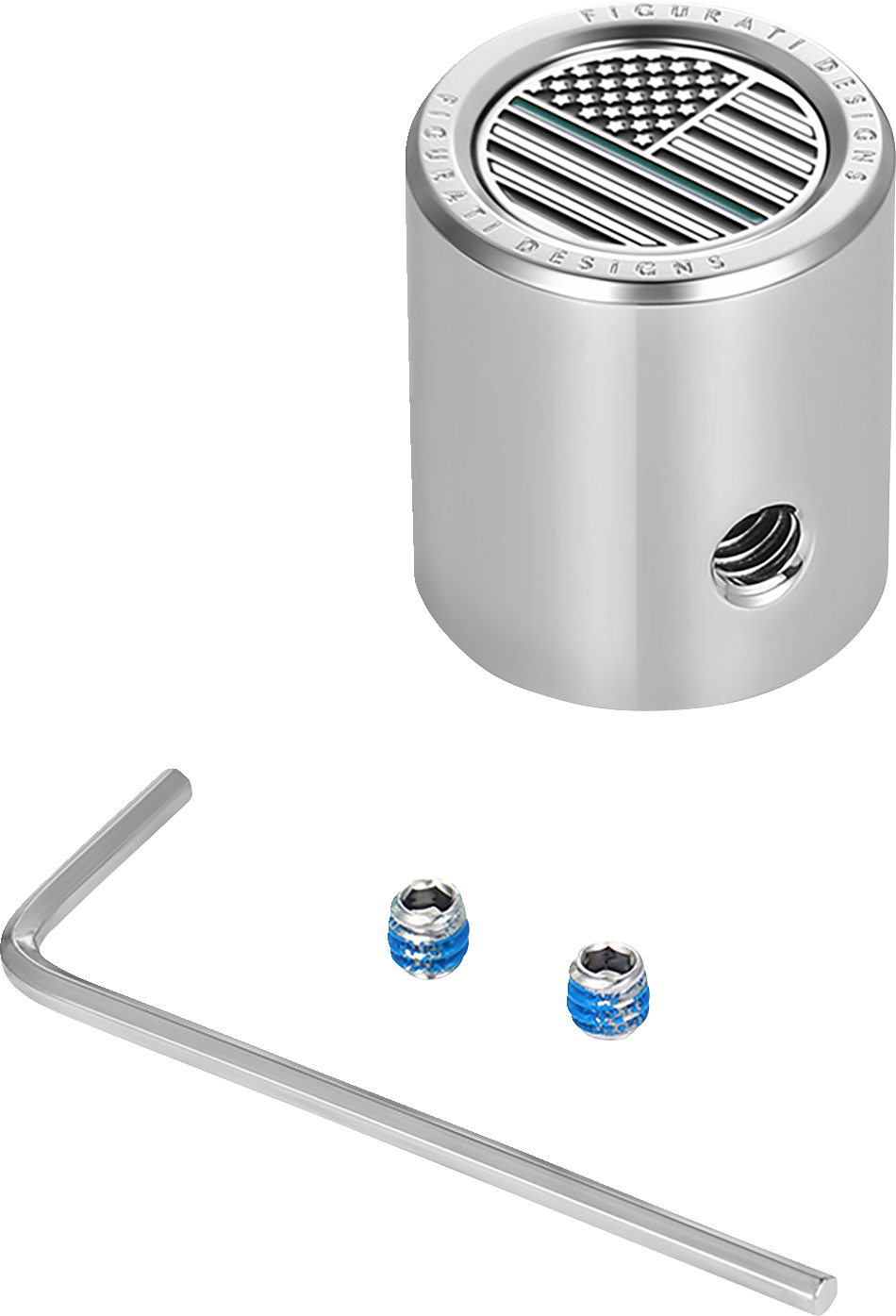 Heel-Toe Shifter Cover - Green Line American Flag - Stainless Steel 1982 - 2022