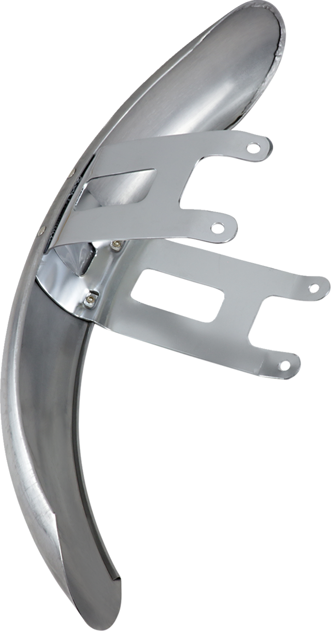 Wide Glide-Style Front Fender with Chrome Mounting Brackets - For 19\" or 21\" Wheel 1949 - 1984