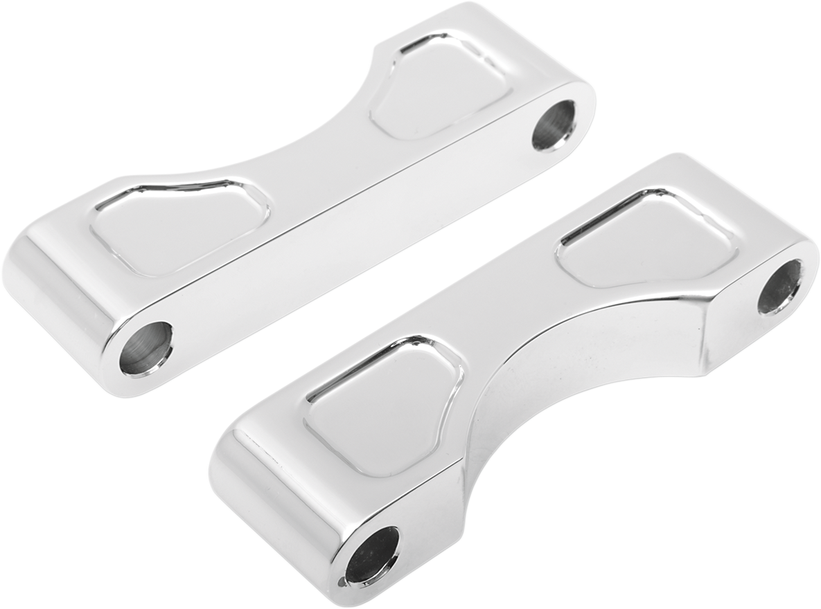 Hugger Front Fender Mounting Blocks - For 21\" Wheels - Chrome 1984 - 2013