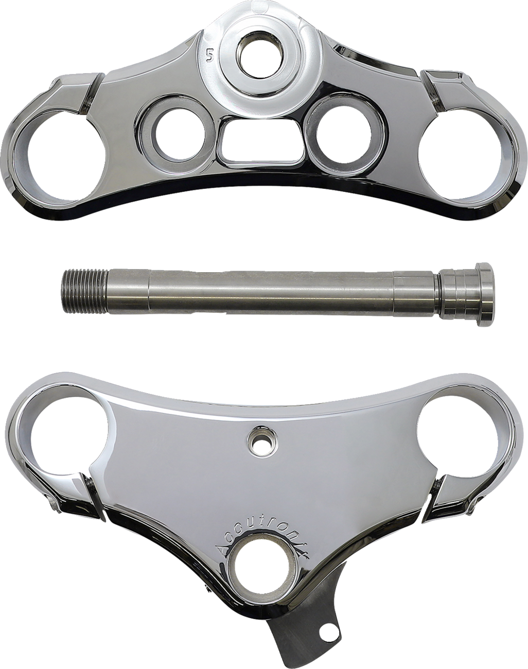 Elite Triple Tree - 49 mm - Chrome - 5° Rake 2006 - 2017