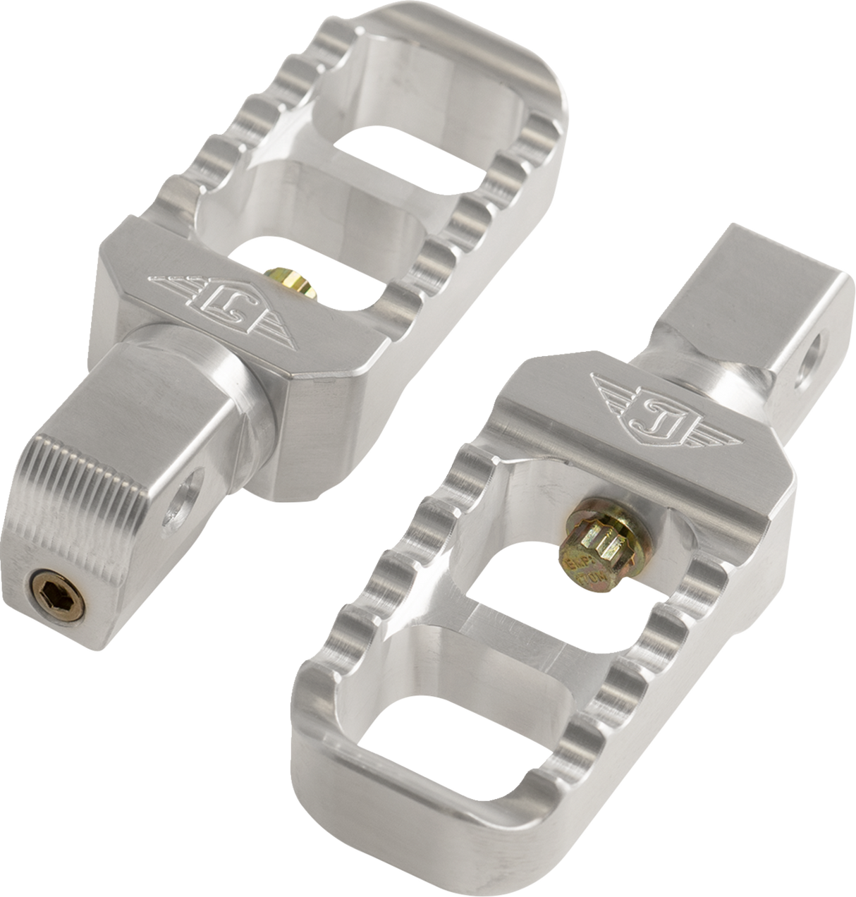 Serrated Stubby Footpegs - Silver - Indian 2017 - 2024