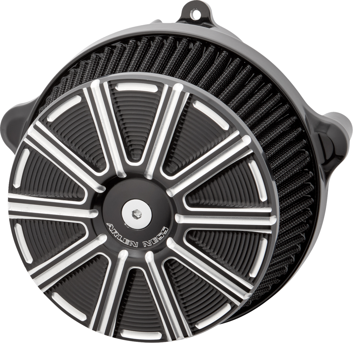 Big Sucker™ Stage 1 Air Cleaner Kit with Cover - 10 Gauge - Black with Machined Accents 2023 - 2025