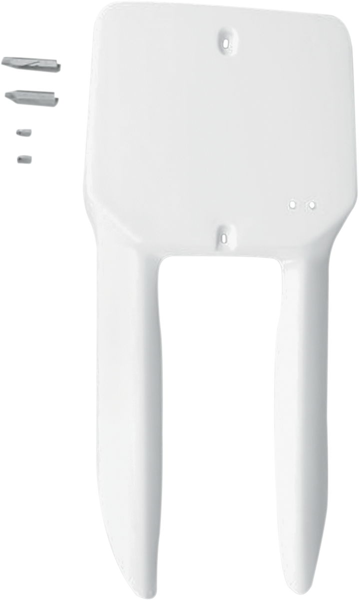 Front Number Plate - White 1986 - 1999