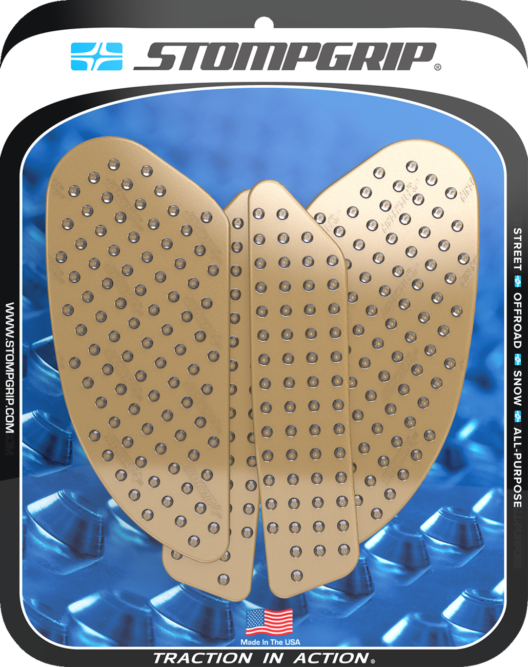 Traction Pad Tank Grips - Volcano - Clear - KLX 230/S/SM 2022 - 2025