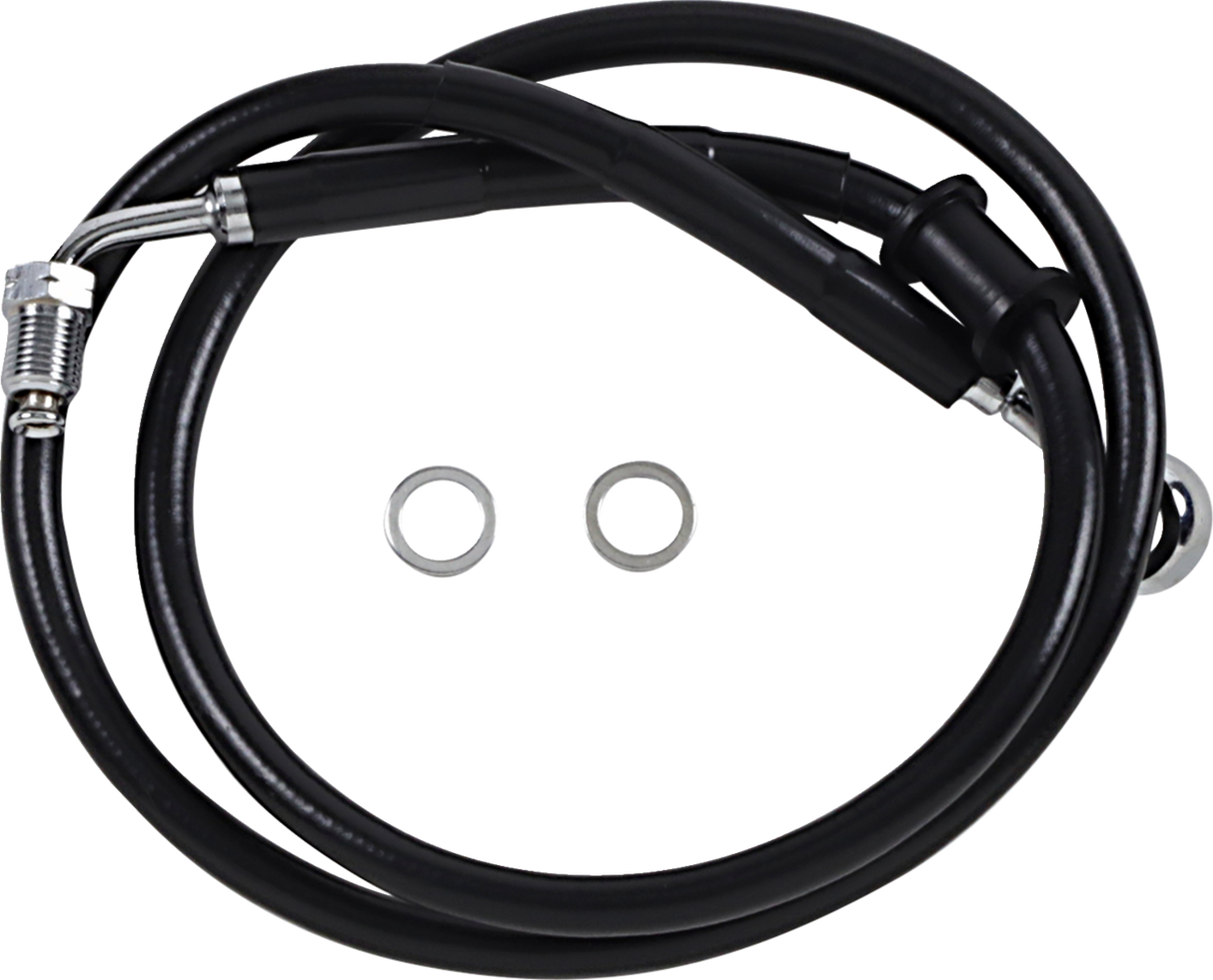 Brake Line - +8\" - Black - \'18-\'22 Softail 2018 - 2023
