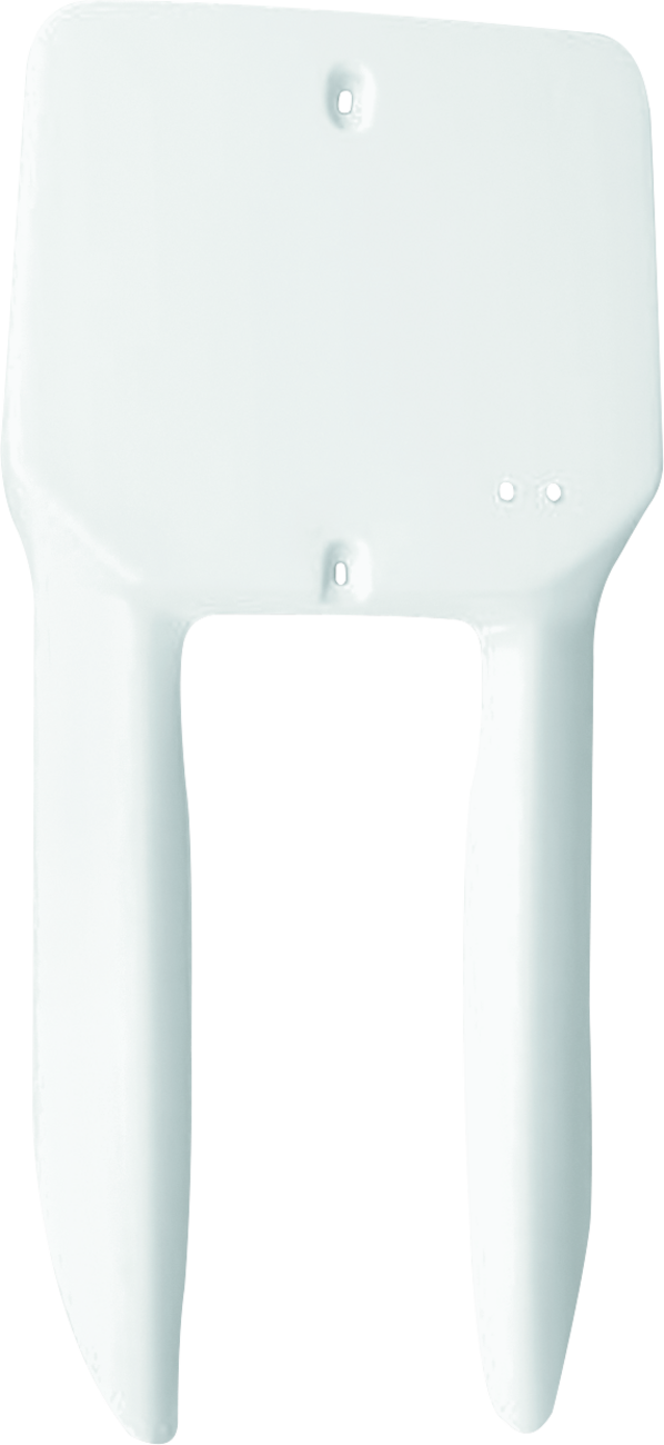 Front Number Plate - White 1986 - 1999