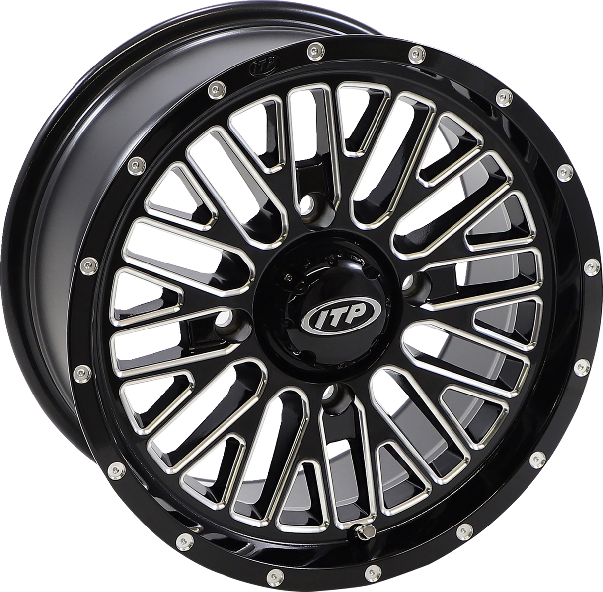 Wheel - Momentum - Front/Rear - Black/Milled - 14x7 - 4/137 - 5+2 (+30 mm) 2003 - 2023