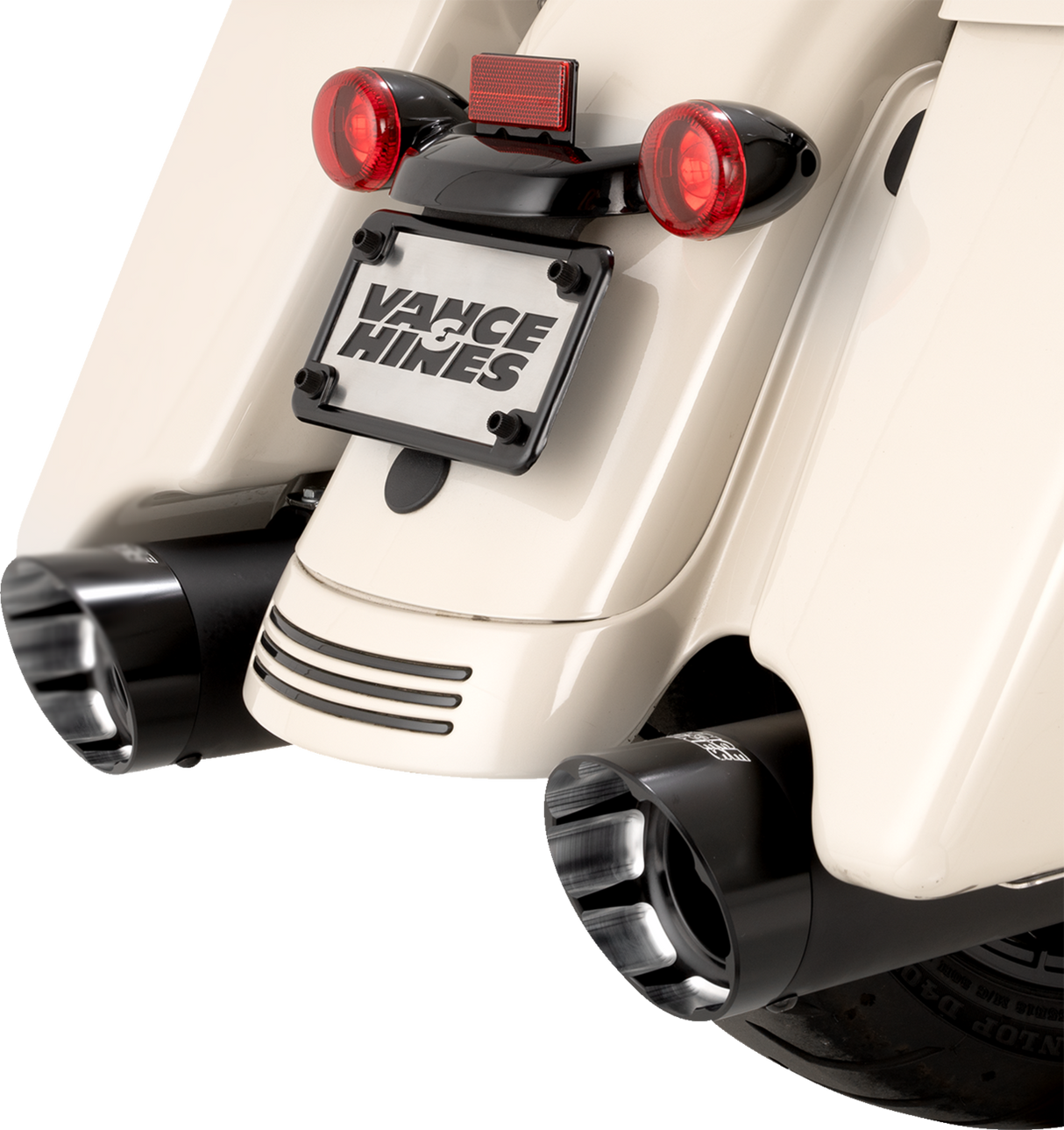 Razorback 450 Slip-On Mufflers - Black - M8 Bagger 2017 - 2025