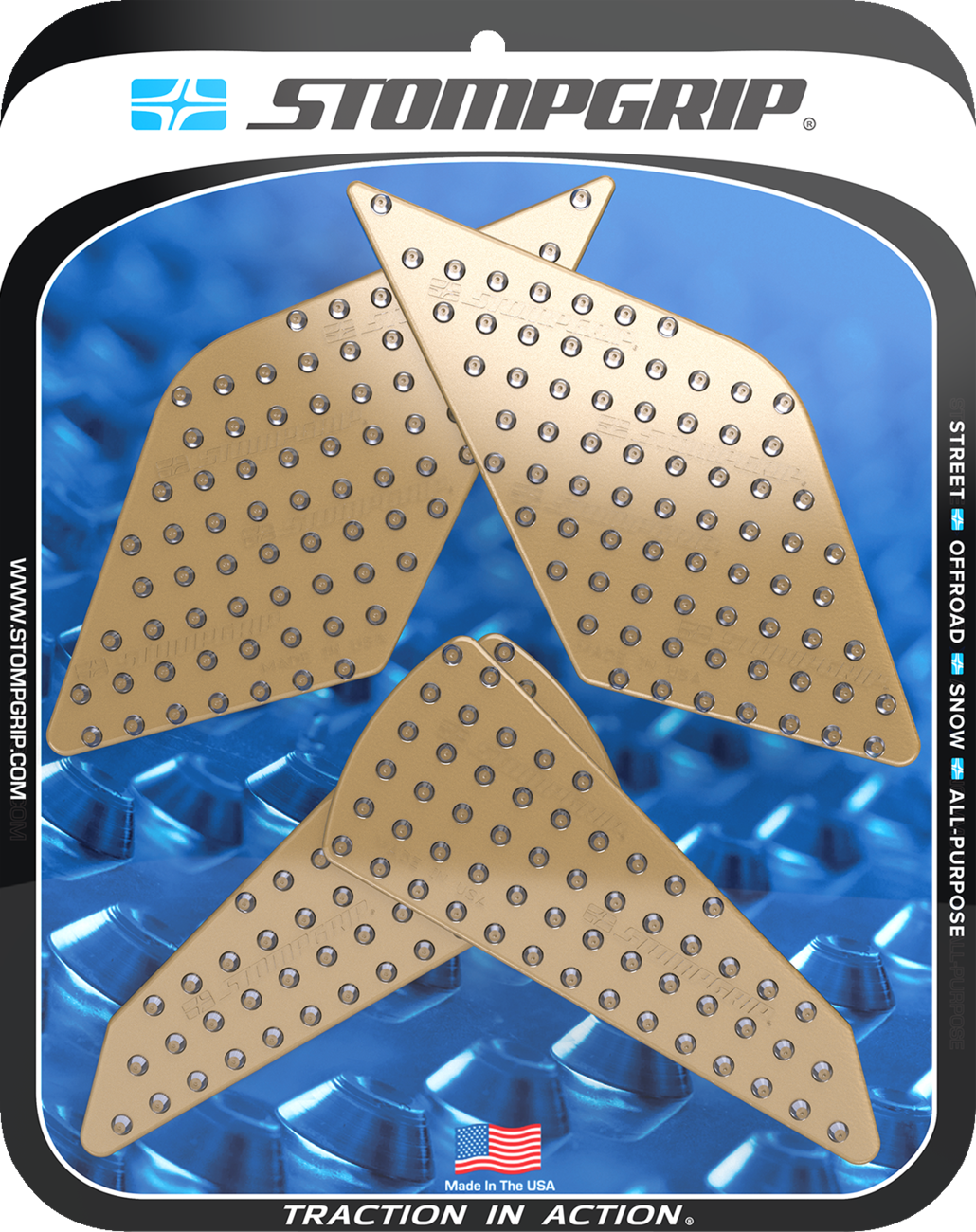 Traction Pad Tank Grips - Volcano - Clear - Ninja ZX-4R/RR 2023 - 2025