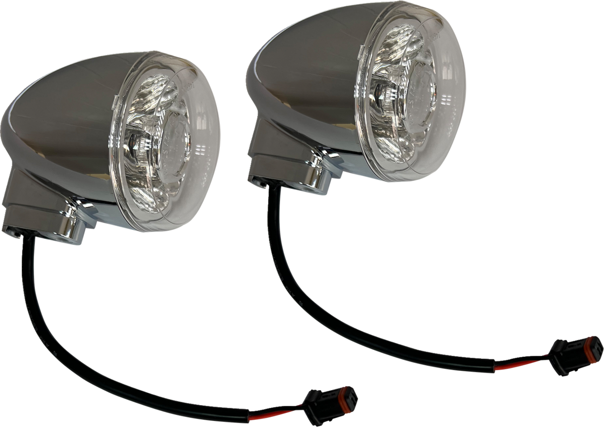 Turn Signal - Rear - Clear/Amber - Chrome 2021 - 2025