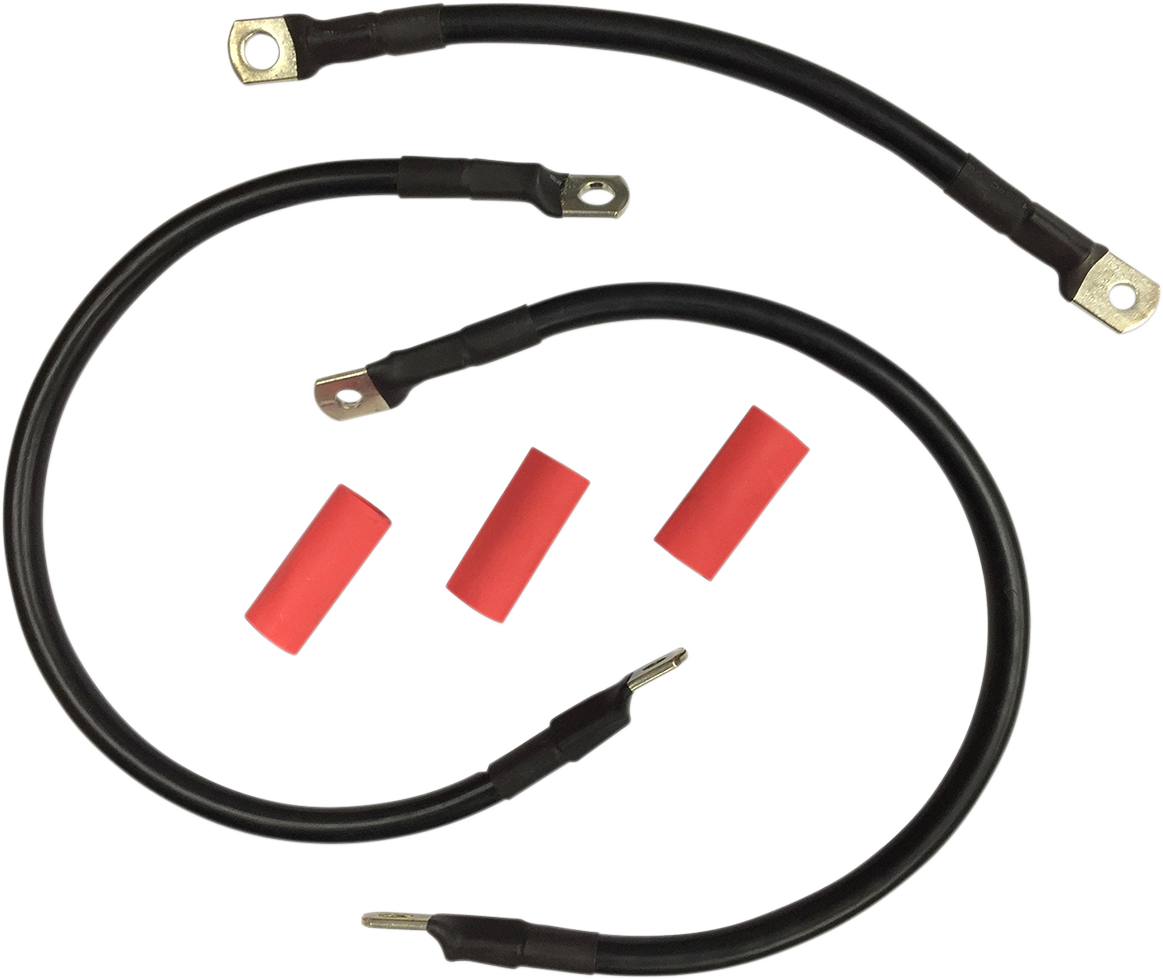 Black Battery Cable Set - \'65-\'84 FL 1965 - 1984