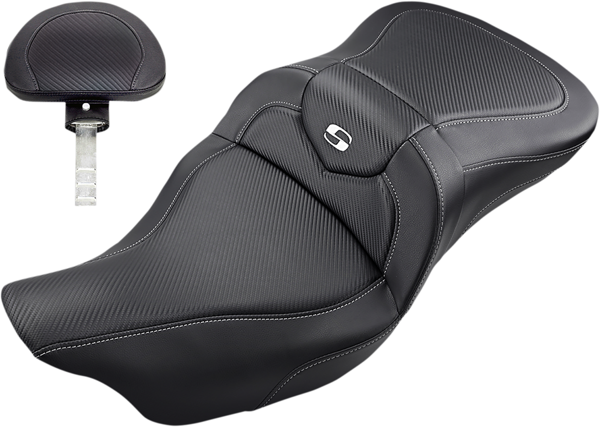 Roadsofa™ Seat - Carbon Fiber - with Backrest - \'08-\'23 FL 2008 - 2023