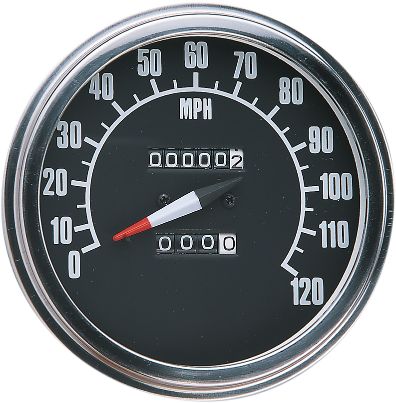 5\" FL-Style 2240:60 Speedometer with Reed Switch - \'68-\'84 Black Face 1991 - 1995