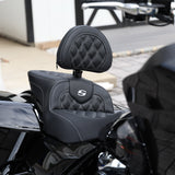 Saddlemen Road Sofa With Back Rest Silver Stitching Diamond Pattern for 2024 HD touring Models