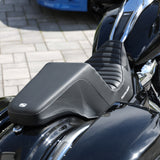 Saddlemen step up seat Tuck n roll silver stitching and logo for 2024 Touring