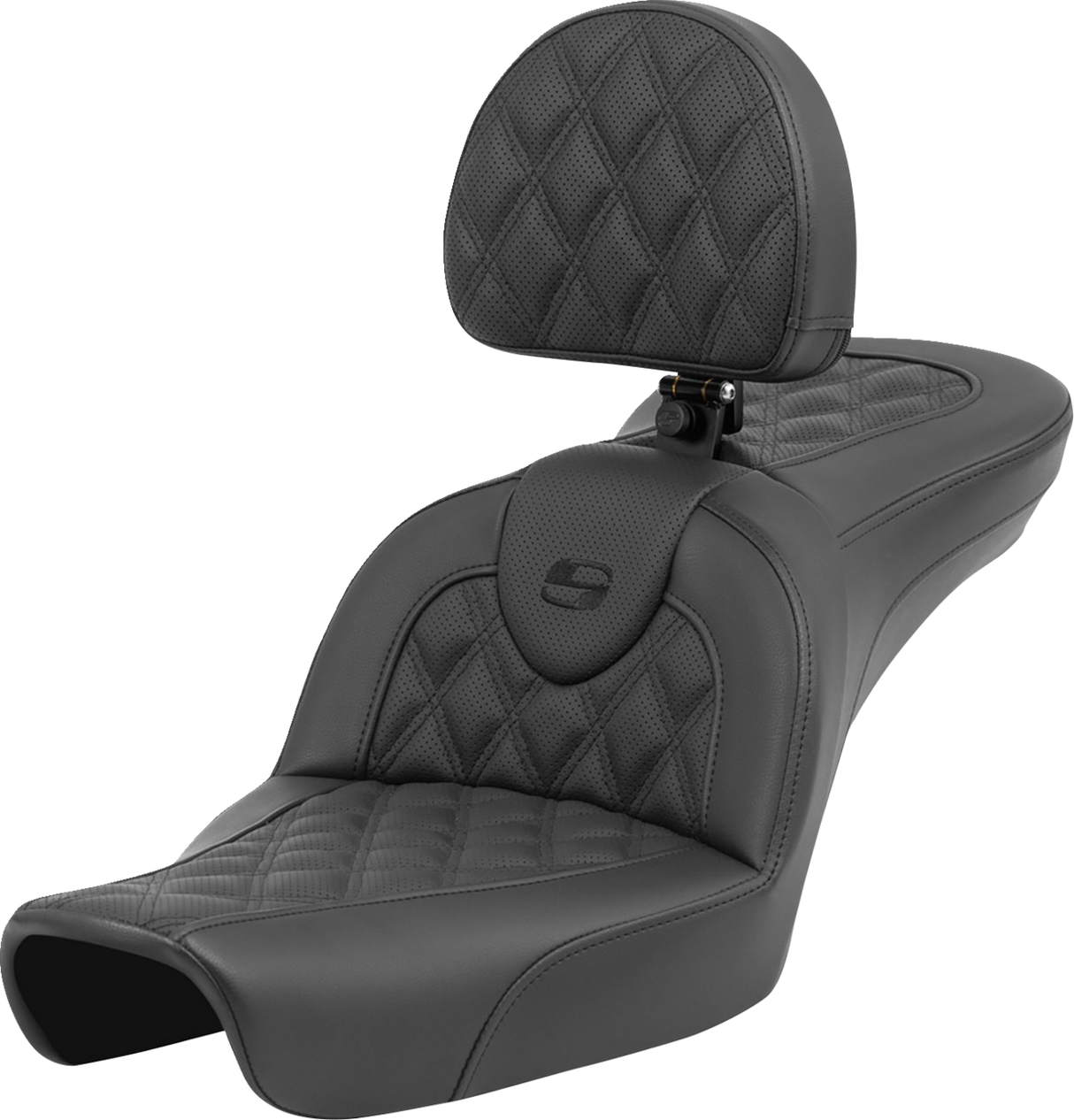 Roadsofa™ Seat - Lattice Stitch - with Backrest - FXD \'96-\'03 1996 - 2003