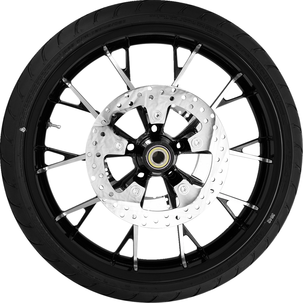 Marlin Front Wheel - Black Cut (21\") | Rotors (11.8\") | Dunlop Tire (130/60B21) 2008 - 2024