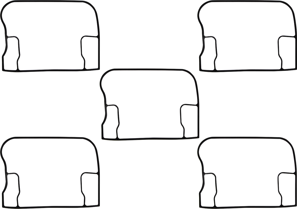 Rubber Upper Rocker Cover Gasket - Big Twin 1992 - 2000