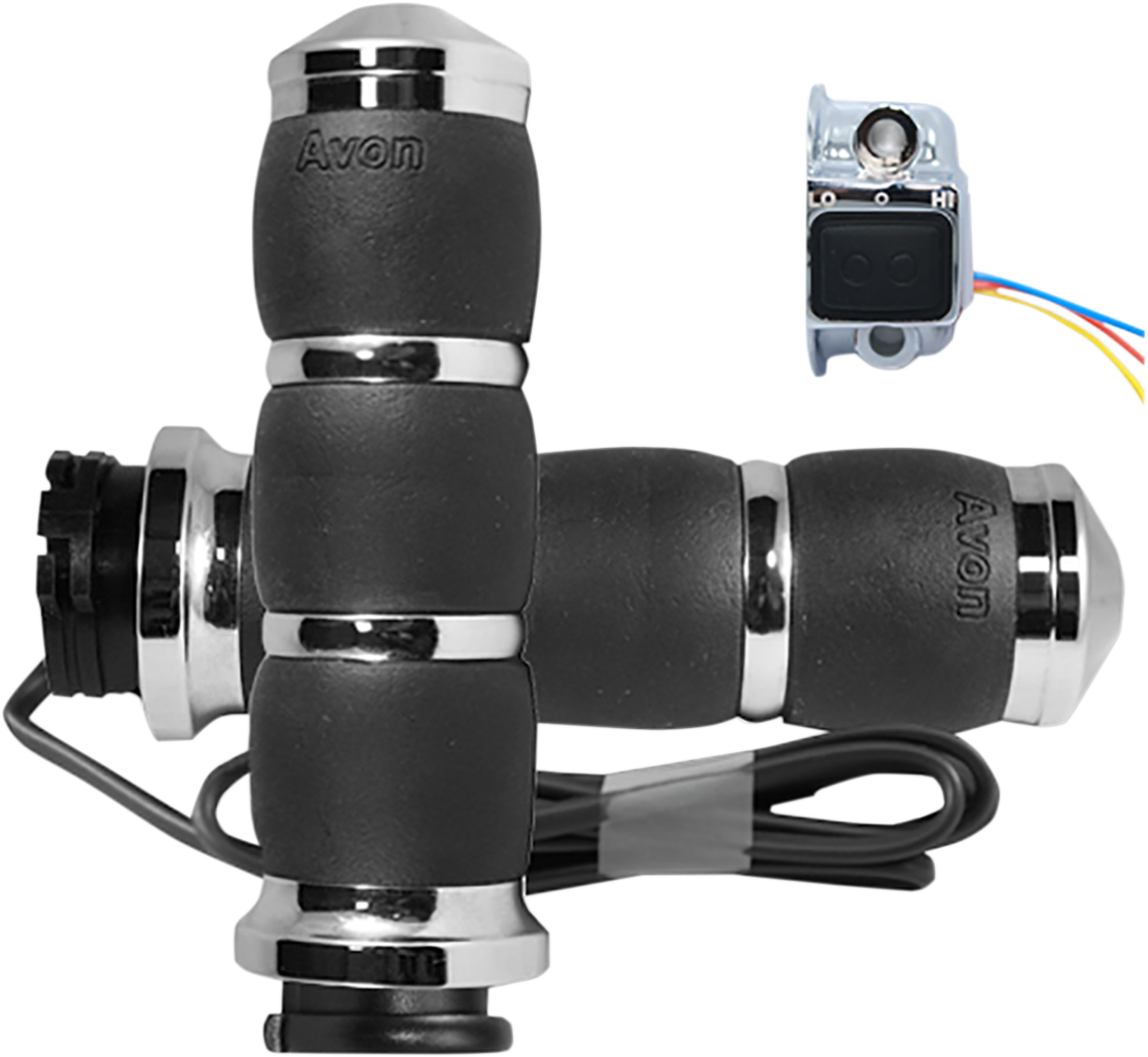 Grips - Heated - Velvet Air - Cable - Chrome 1986 - 2022