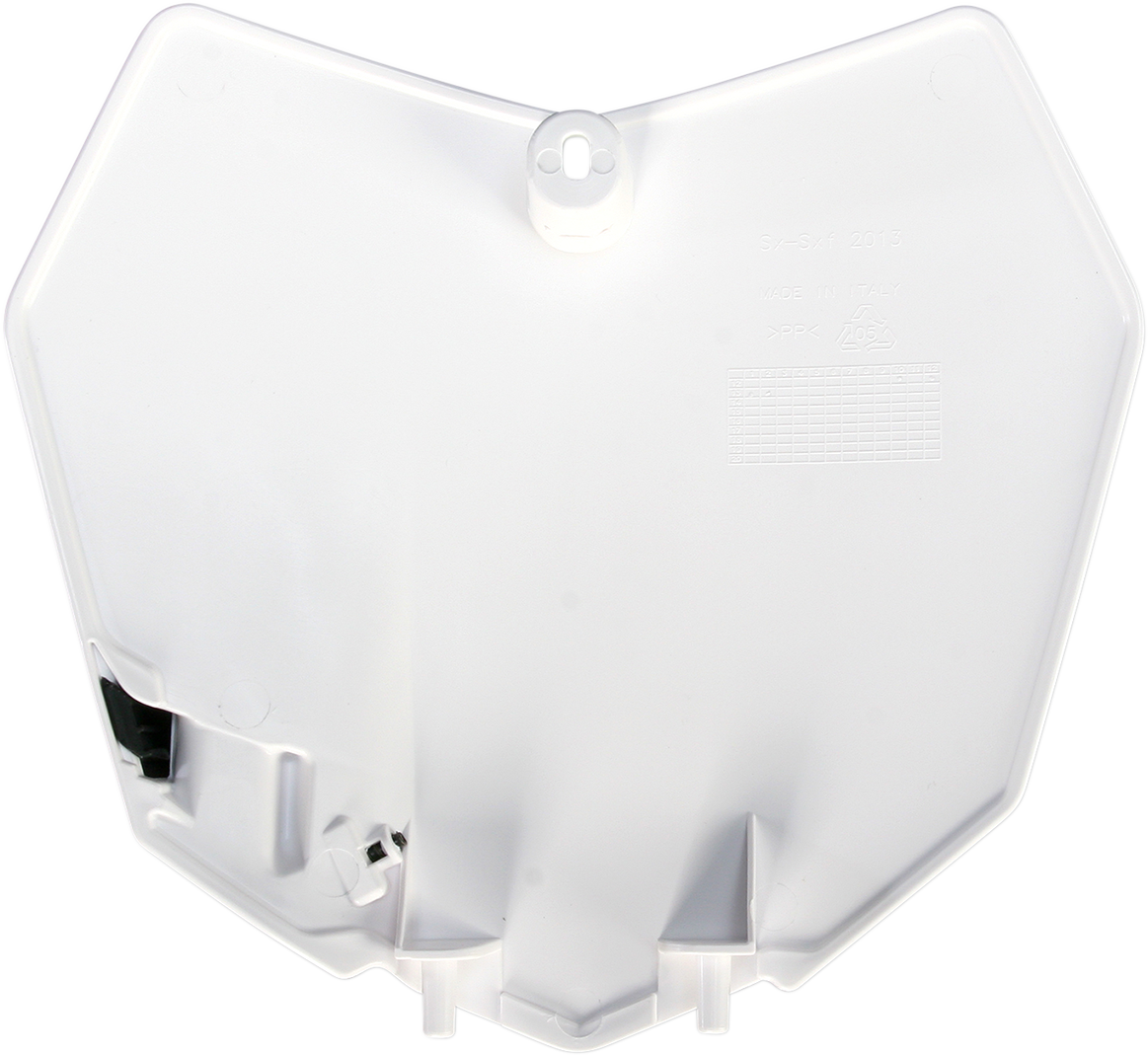 Front Number Plate - White 2012 - 2016