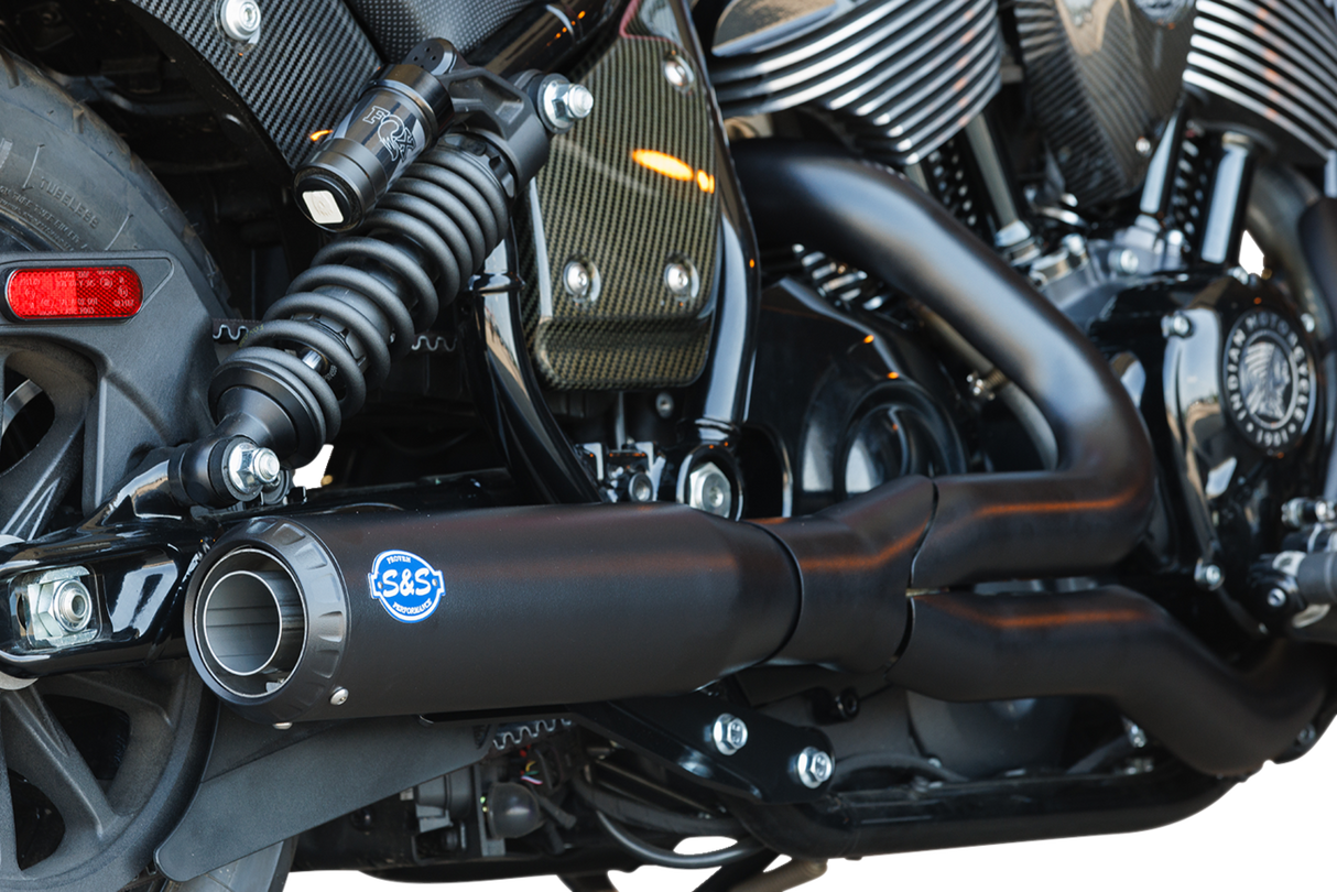 2-into-1 Qualifier Exhaust System - Guardian Black - Race Only - Indian Chief 2022 - 2024