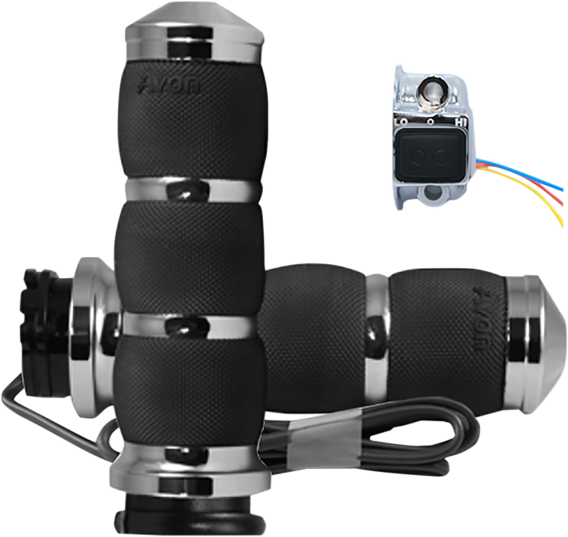 Grips - Heated - Air Cushion - Cable - Chrome 1986 - 2022