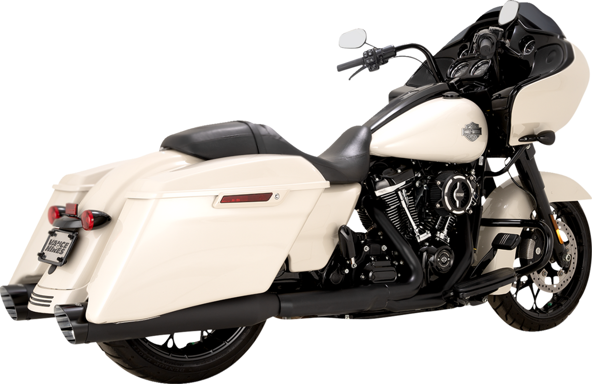Razorback 450 Slip-On Mufflers - Black - M8 Bagger 2017 - 2025