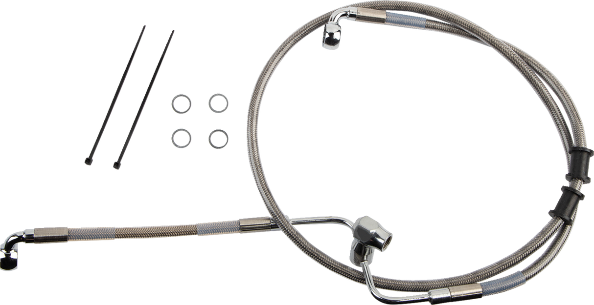 Brake Line - Rear - Non-ABS - Stainless Steel 2018 - 2023