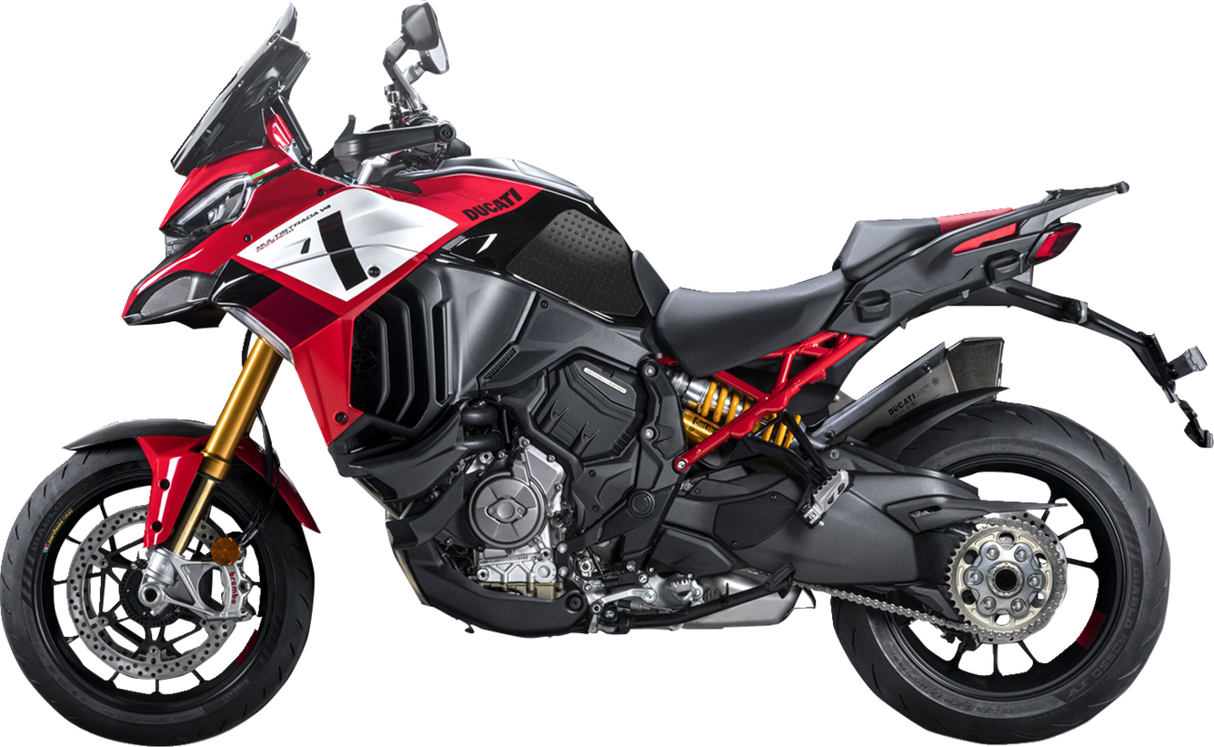 Traction Pad Tank Grips - Volcano - Black - Multistrada V4/S/Sport 2022 - 2024