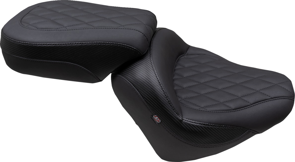 Solo Touring Seat - w/o Driver Backrest - Black - Diamond Stitch - Chief \'22-\'23 2022 - 2023