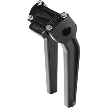 THRASHIN SUPPLY CO. 0602-1058 Handlebar Riser Risers - Pull Back - 9-1/2" - Gauge Cutout - Black