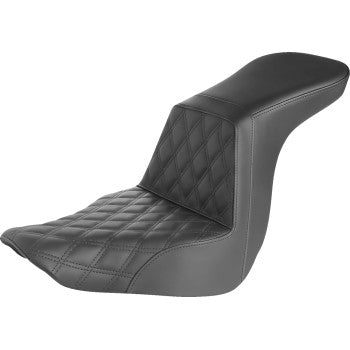 SADDLEMEN 0802-1461 Step-Up Seat - Front Lattice Stitch - Black